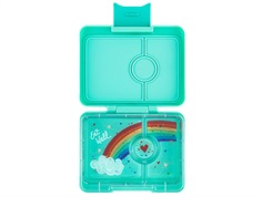Yumbox Snack bento lunch box turquoise/rainbow with 3 compartments